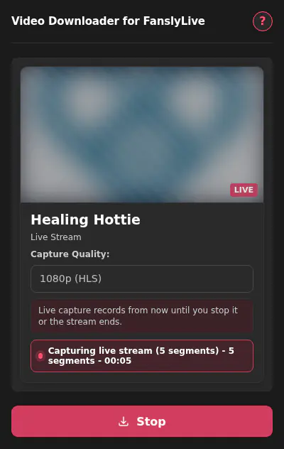 Fanslylive Video Downloader browser extension screenshot 4